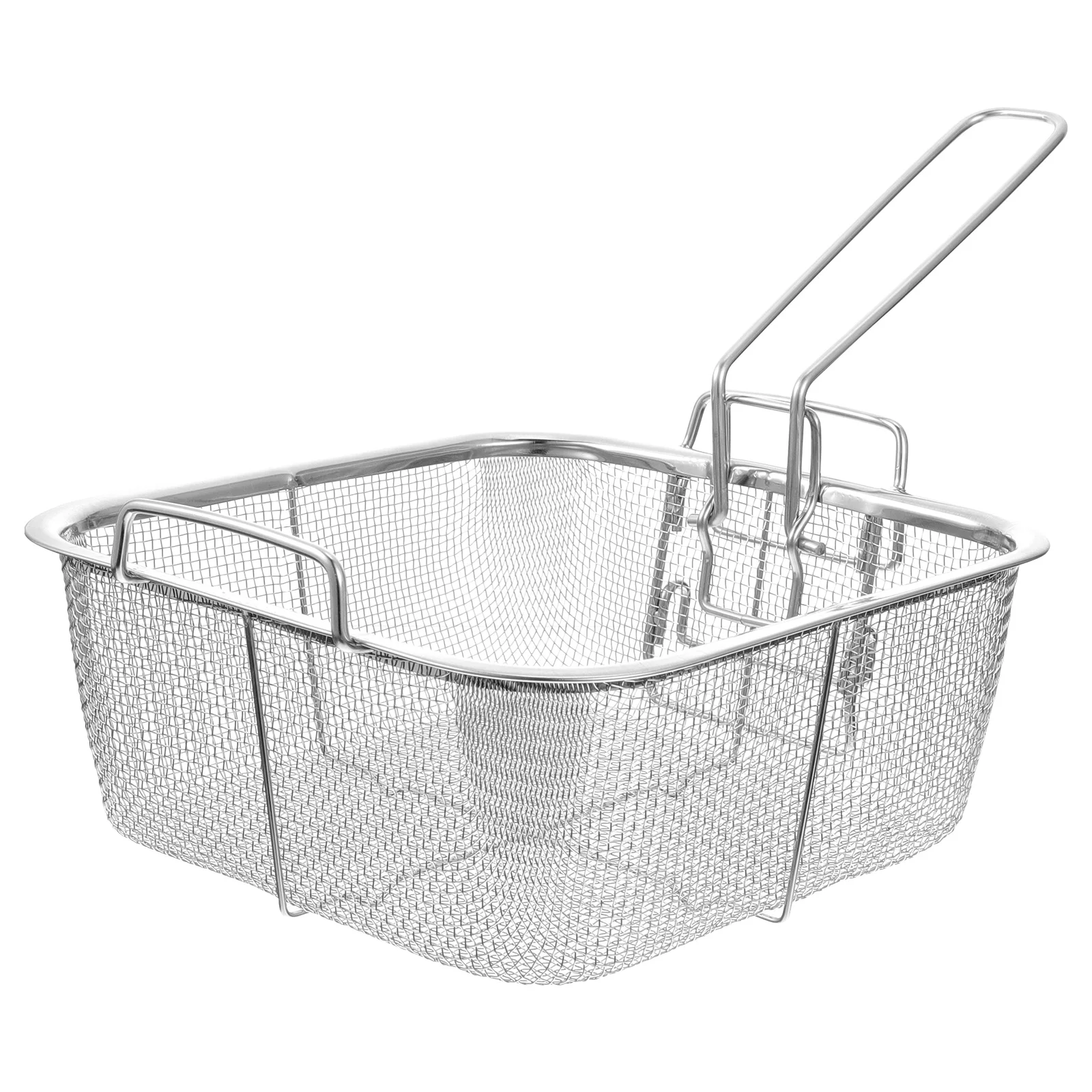 

Square 20x20 Frying Basket Stainless Steel Foldable Strainer Food Fried Tool Deep Fryer Snack Basket Cooking Pot Helper