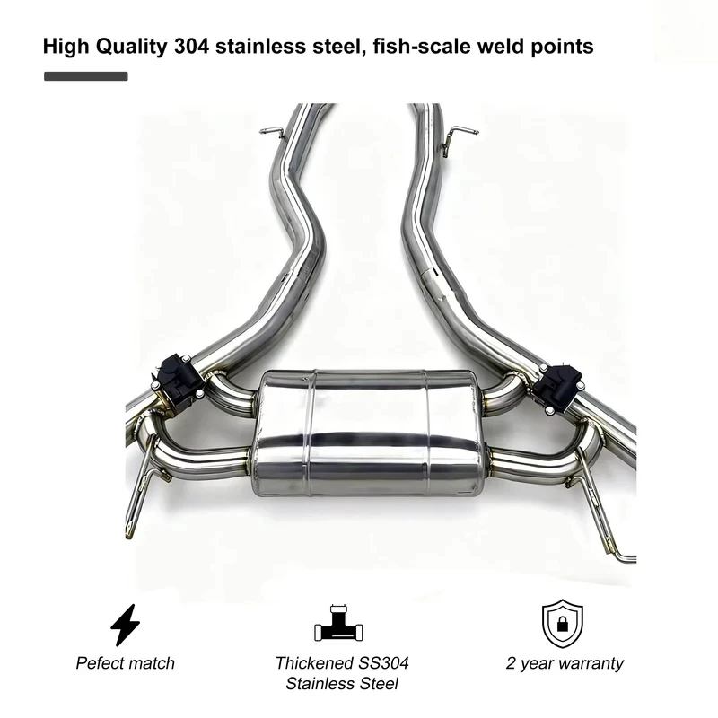 Sport‑Tone PRO Valvetronic Cat‑Back Exhaust Set, Remote Operated Stainless Steel Valved Muffler Pipe For X3 X4 G01 G02 M40i B58