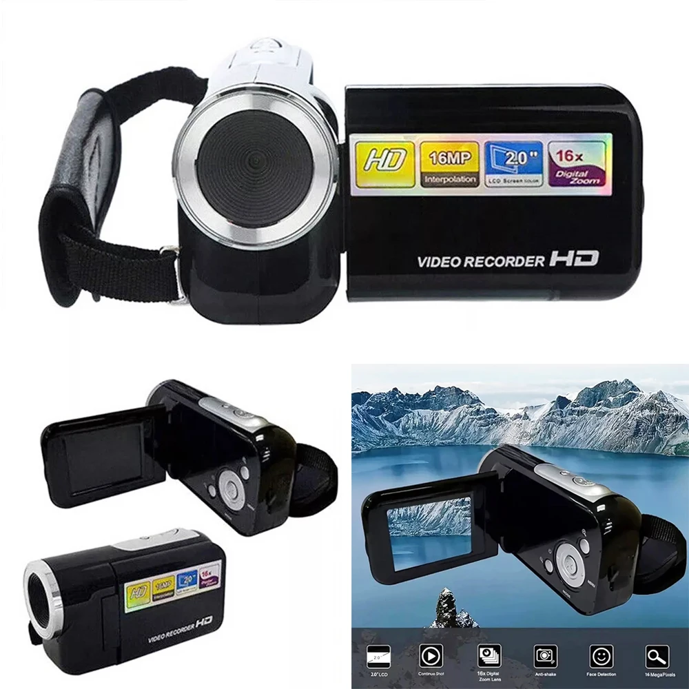 32GB 1080P 16MP 16X التكبير كاميرا رقمية مع ملء الضوء 2.0 ''تدوير شاشة كاميرا فيديو HD مسجل فيديو كاميرا هدية عيد ميلاد