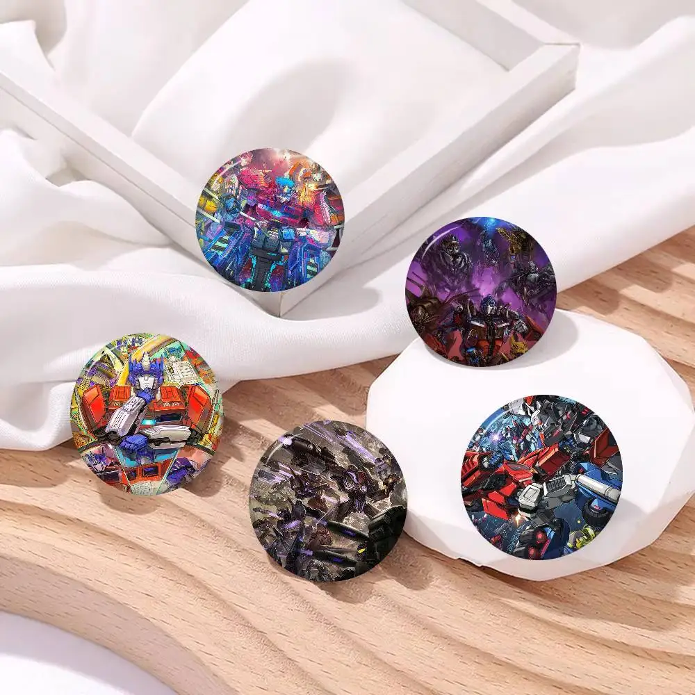 Anime Games Transformers Anime Photo Brooches Creative Round Badge Gifts Pins