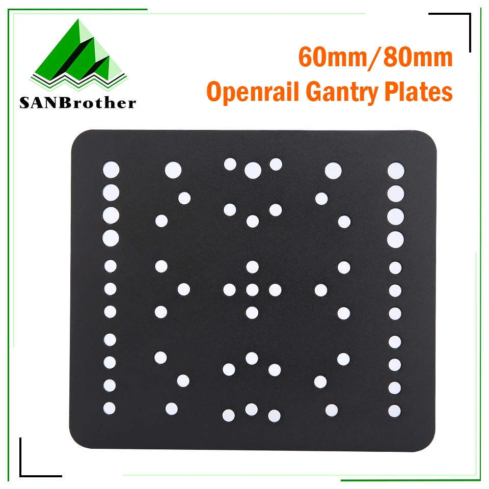 

60mm 80mm Rail Gantry Plate Aluminium alloy Open rail Gantry Plates 80 mm CNC DIY parts accessory