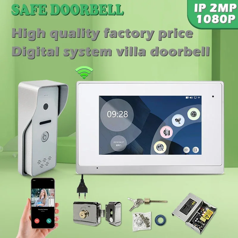 

Best Selling QualityWiFi TUYA Smart 7 Inch 1080P Home Intercom Kit Video Door Phone Doorbell for Villa Flat Home Access Control