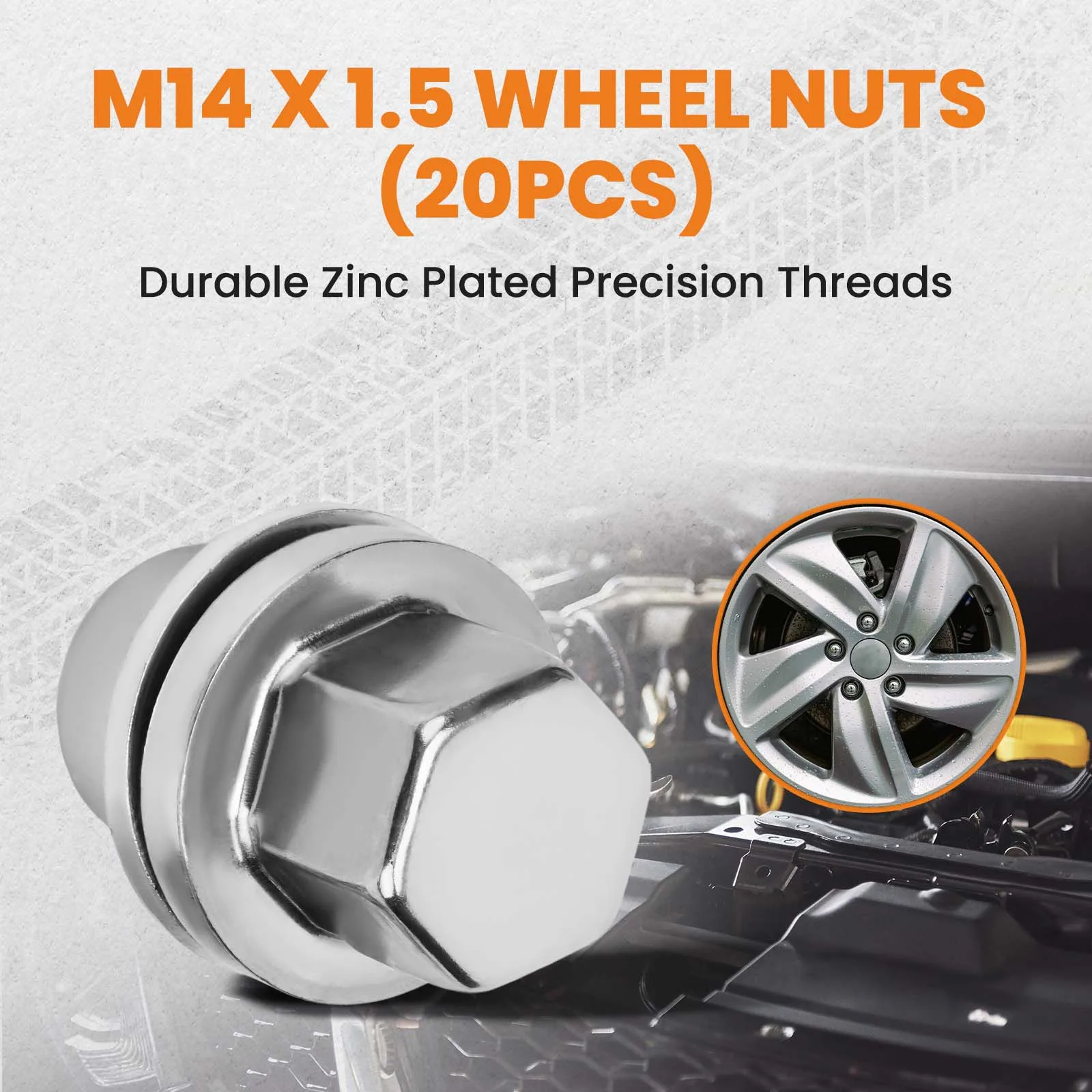 20 pcs  Alloy Wheel Nut for Land Rover Discovery 3 LR3 05-09 RRD500510 RRD500290  RRD500290, RRD500510  Left Right  Front Rear