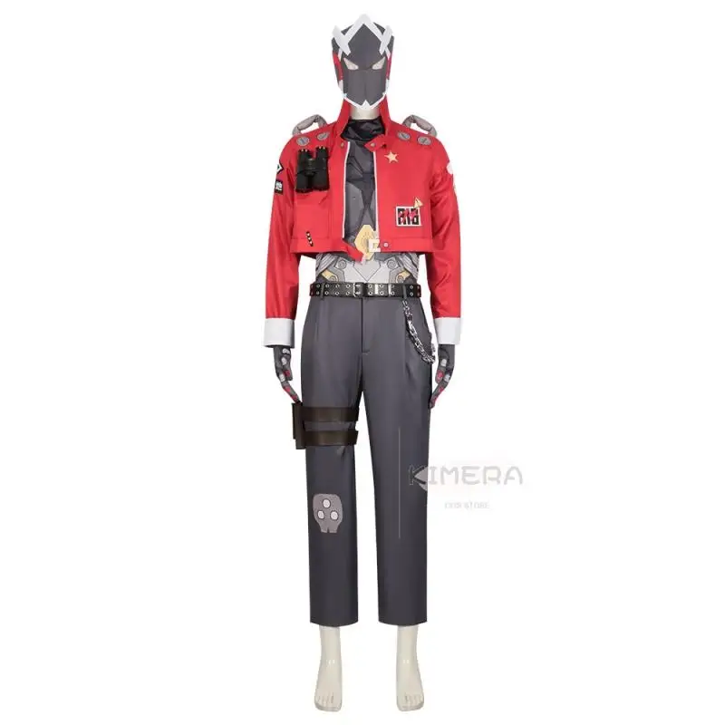 Billy the Kid Cosplay Game Zenless Zone Zero New Anime Cosplay Costume Clothes Uniform Mask Robot Halloween Party Event Mask