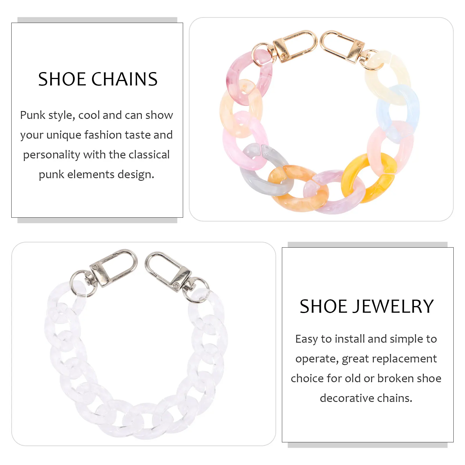 

6Pcs Pearls Shoe Chains Decoration for Sandals Shoes Charming DIY Fashion Accessories Shoe Chains Sandal Chain