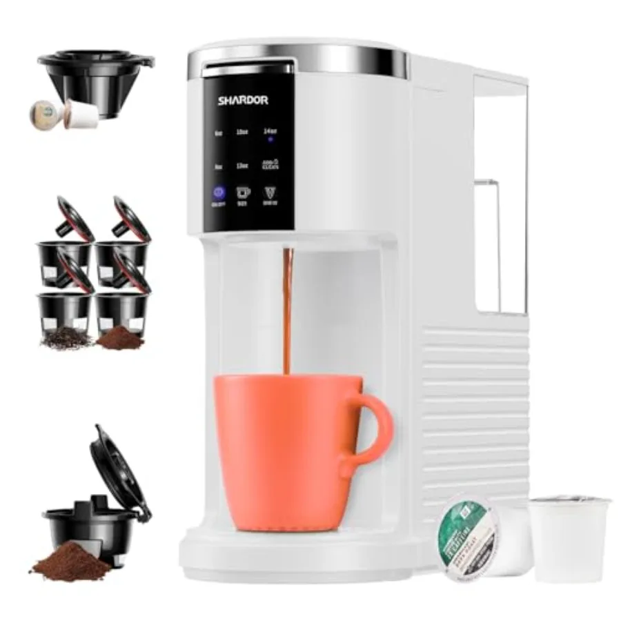 

3 in 1 Coffee Maker K Cup Compatible with Ground Coffee Teas Single Serve Coffee Machine 614oz Brew Sizes 40oz Detachable Water
