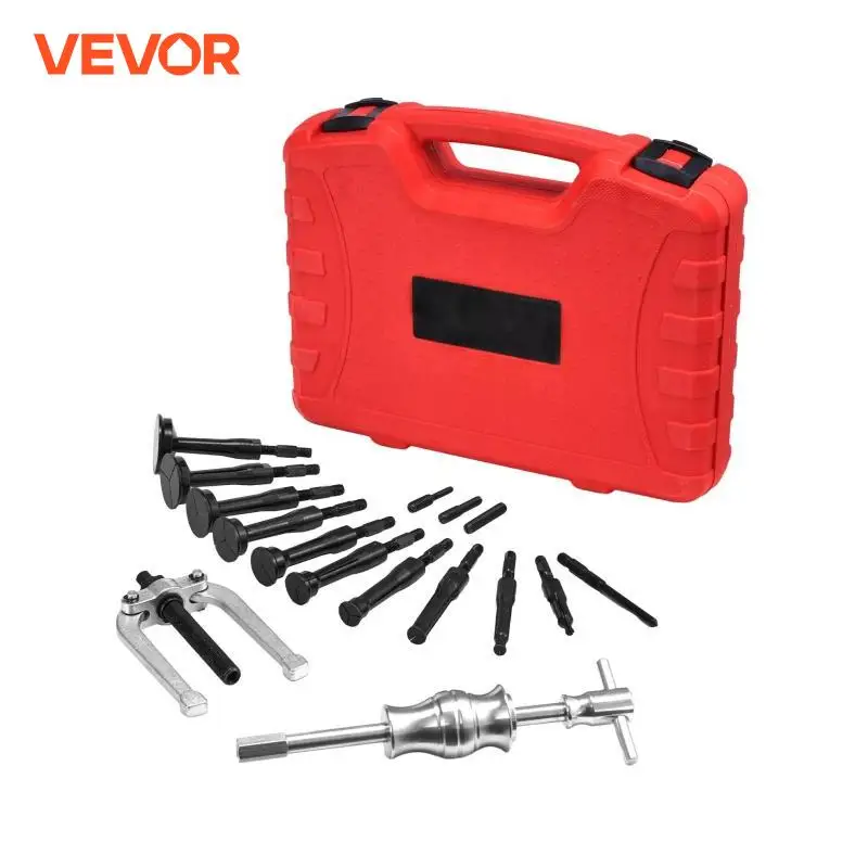 VEVOR Blind Hole Bearing Puller Set 16-in-1 Inner Bearing Race and Seal Extractor Kit, Slide Hammer Pilot Insert Inner Internal