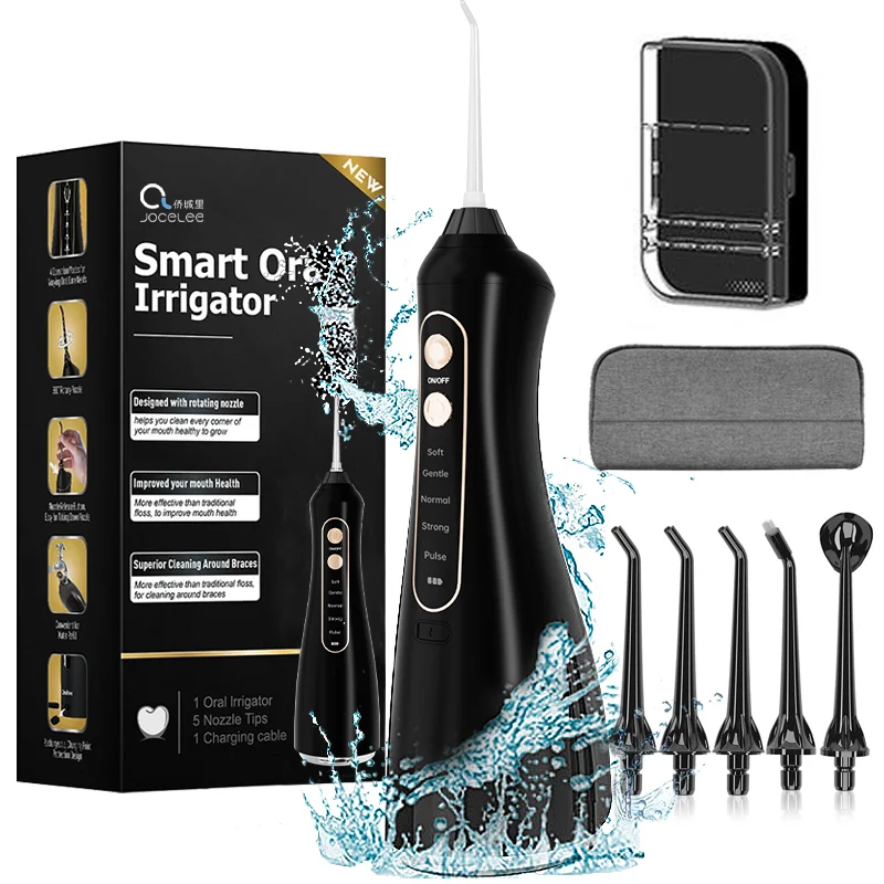 

Portable Rechargeable Oral Irrigator Teeth Cleaning Dental Flosser Dental Care Electric Water Flosser for Home Travel