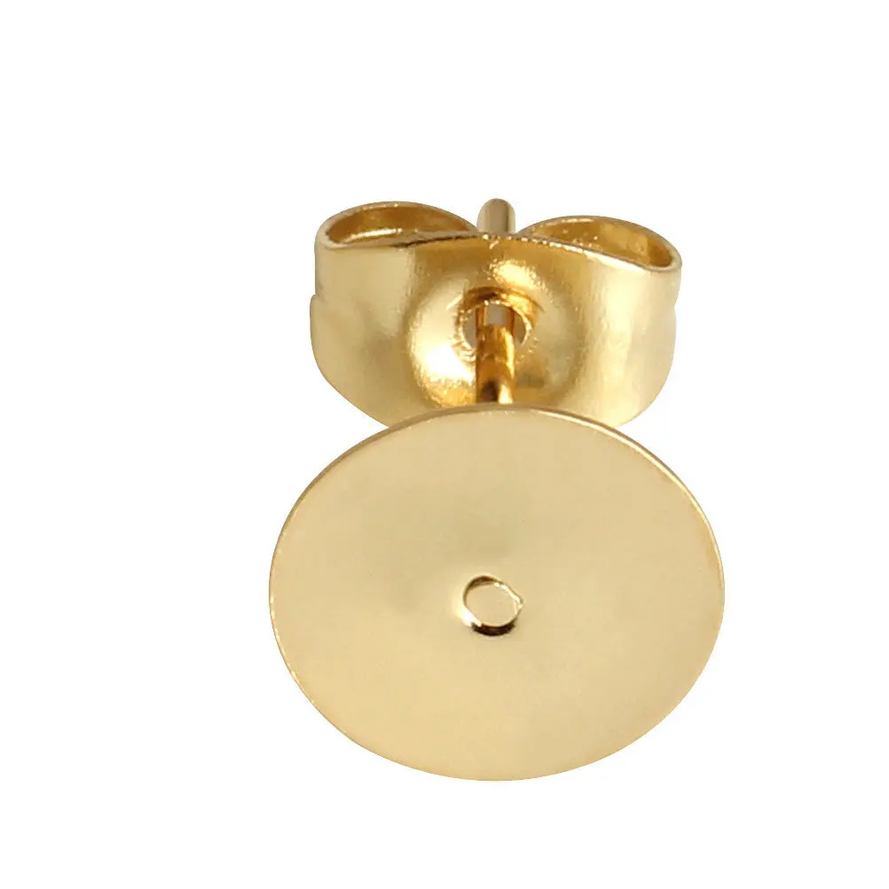 

400 шт. 6 мм комплект серег-гвоздиков из сплава, стойки для сережек, плоская подушечка для изготовления ювелирных изделий своими руками, принадлежности для рукоделия, серьги с зазором на спине, серьги