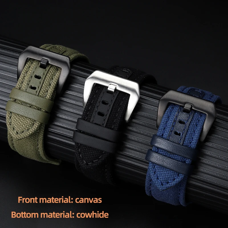 Męski uniwersalny pasek do zegarka płócienny dla Panerai PAM335 441 111 1055 Breitling Avenger Premier nylonowy pasek do zegarka 20 22 24mm SoftBelt