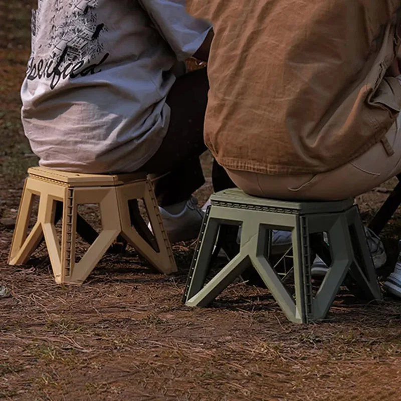 Portable Plastic Low Stool Thickened Folding Stool Outdoor Fishing Camping Chair Household Children's Stools Outdoor Furniture image 2