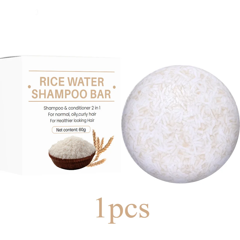 Shampoing au riz biologique, barre de savon, savon revitalisant sans huile, protéines d'eau de riz, 