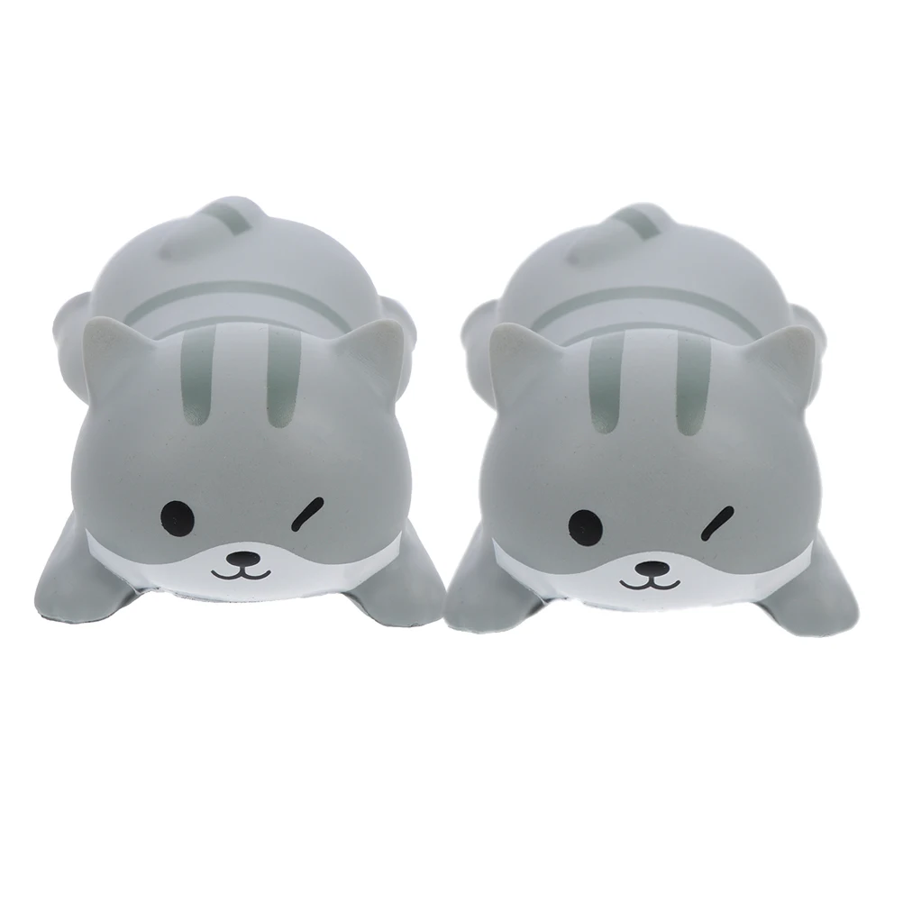 

2pcs Cat Shaped Computer Pu Hand Cushion Non Skid Support For Office Gaming Desk Accessories Anti Slip Wrist Rest Cartoon Mouse