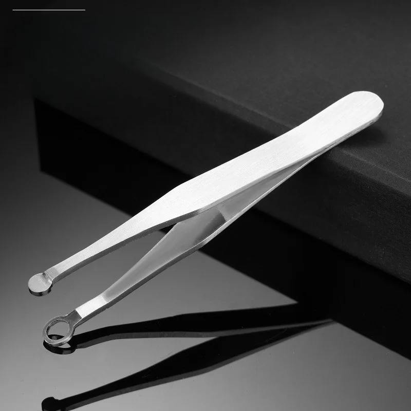 1pc Nose Hair Trimming Tweezers, Round Head, Multifunctional Water Resistant
