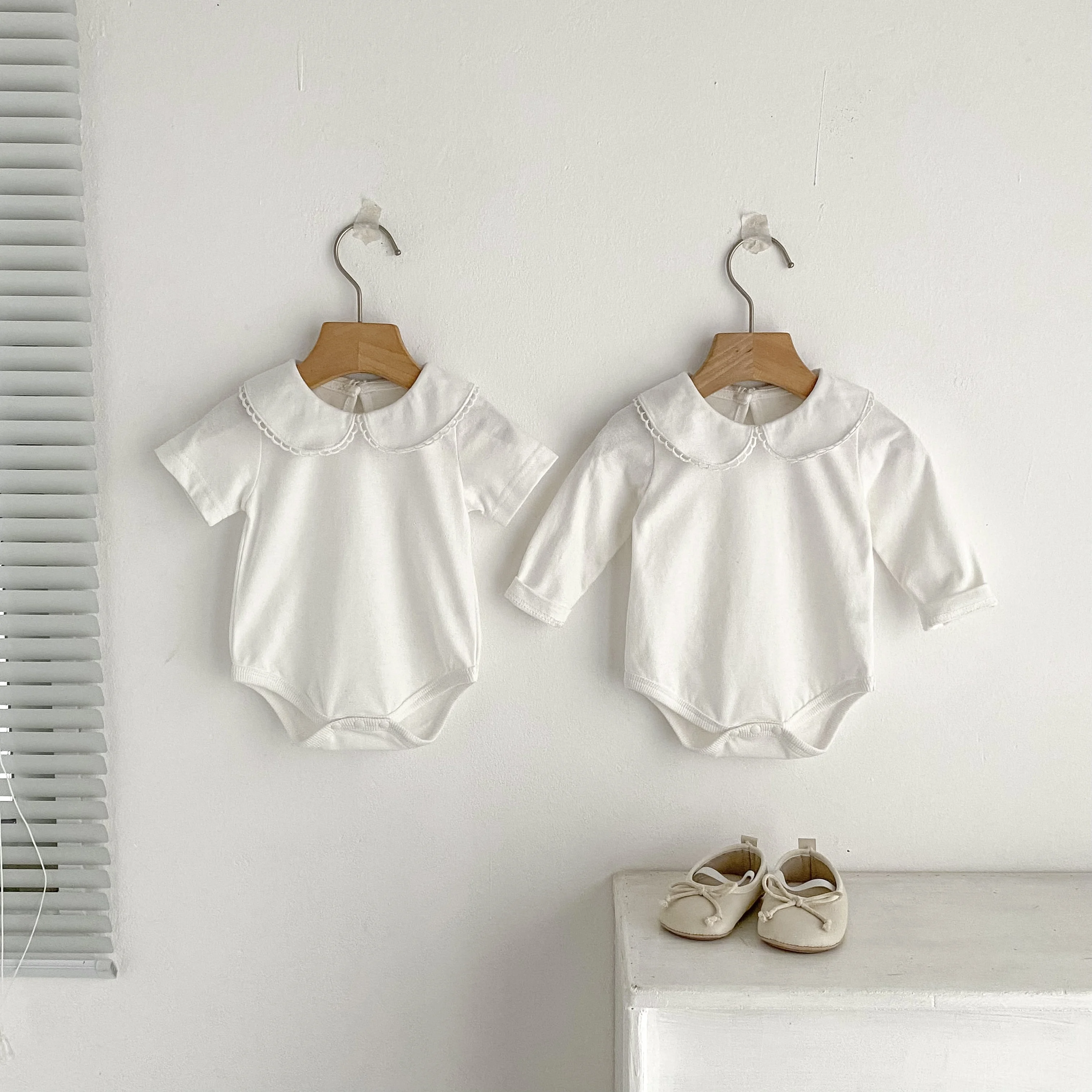 Neue Baby Mädchen Strampler Baby Mädchen Kleidung Kleinkind Neue Kragen Strampler Frühling Baumwolle Weiß Infant Baby Mädchen Overall Säuglings Kleidung – Detail 29
