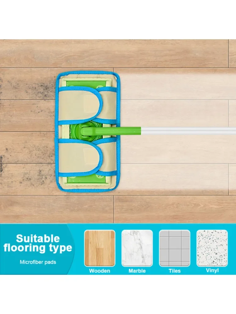 Balai serpillière en microcarence pour balayeuse Swiffer, lavable, réutilisable, support Everths et balai sec, outils de livres
