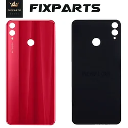 New For HUAWEI Honor 8X Battery Cover Rear Glass Door Housing Case Back Panel For Honor 8X Back Cover With  Adhesive