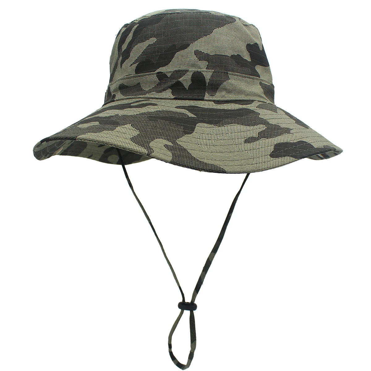 Outdoor UV resistant sun hat, denim fisherman hat, foldable camouflage beach hat with a large head circumference of 63cm