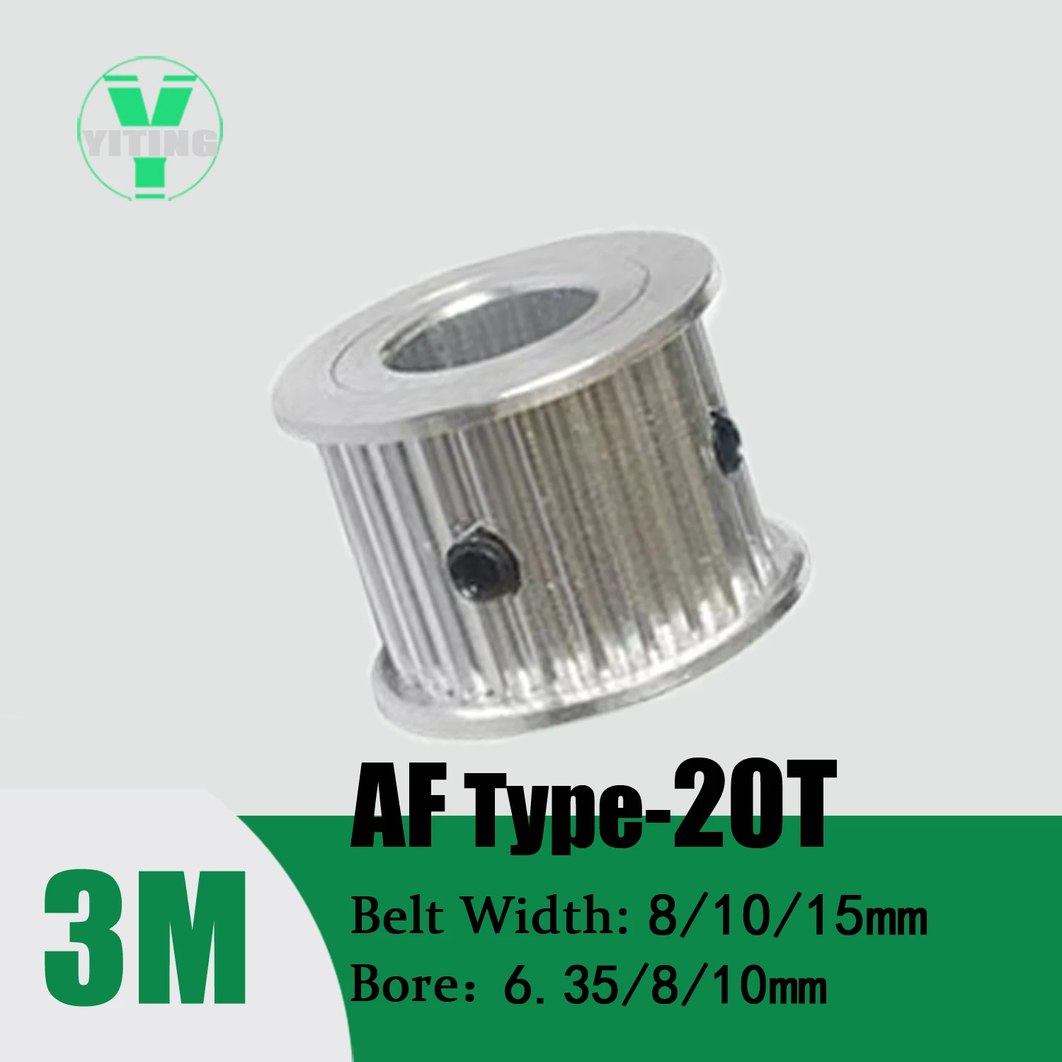 

HTD3M 20teeth Timing Pulley 3M AF Idler Belt Width 8/10/15mm Bore 6.35/8/10mm 20T Idler Gear wheel 20 Teeth Belt Pulley