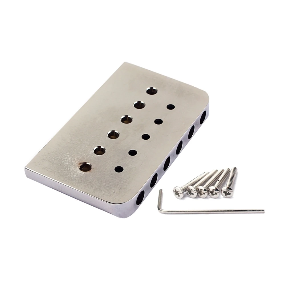 6 Strings Hardtail Saddle Bridge with Wrench and Screws for Fender Stratocaster Strat Electric Guitar Replacement Parts