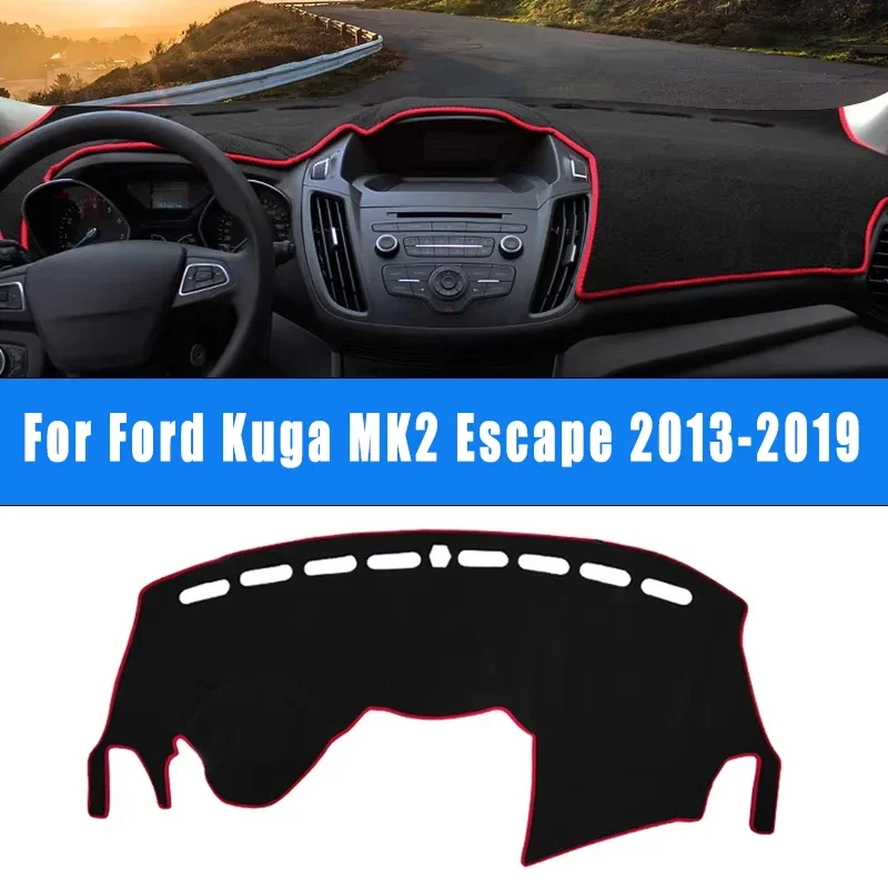 

Car Dashboard Mat Dash Covers Sun Shade Non-slip Pad Accessories For Ford Kuga 2 MK2 Escape 2013-2019 2014 2015 2016 2017 2018