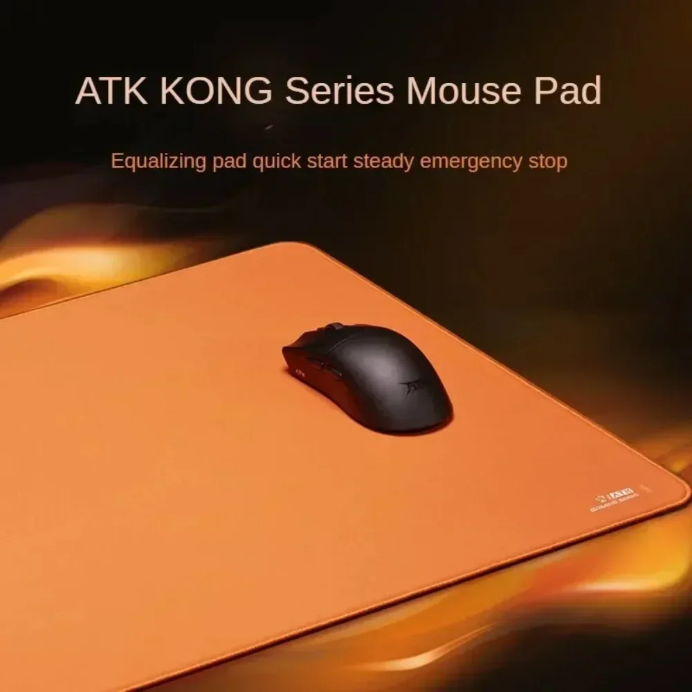 ATK KONG Series Esports Mouse Pad PORON XSOFT Anti Slip Pad Desktop Gaming Gears Orange Large Size Computer Accessory 490x420x4