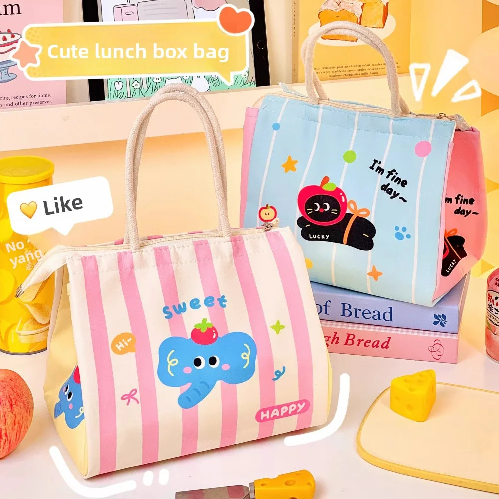 

Kawaii Thermal Lunch Bags For Woman Work Girl Kids School Cute Portable Lunch Box Bag Large Bento Pouch Food Storage Bags Gift