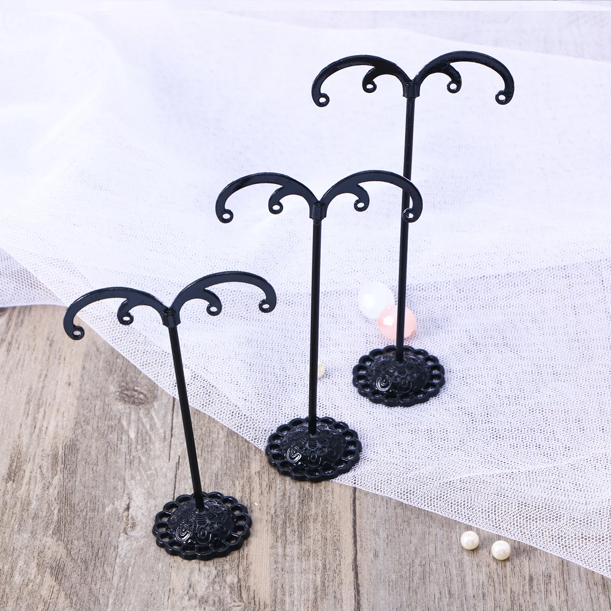 6Pcs T Shape Earrings Display Rack Durable Jewelry Organizer Store Stand Jewelry Holder for Earrings Bracelets Keys Shop Use