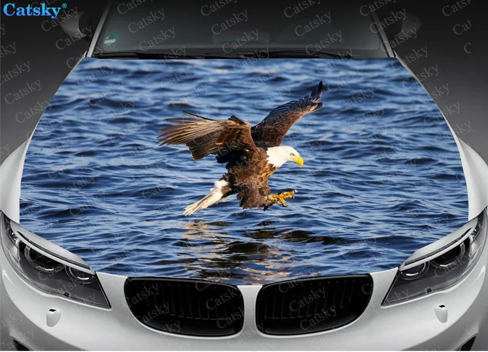 Soaring Eagle Custom Car Hood Vinyl Decal Sticker Decoration Wrap Vinyl Film Engine Cover Decals Sticker Car Cover Decal Film