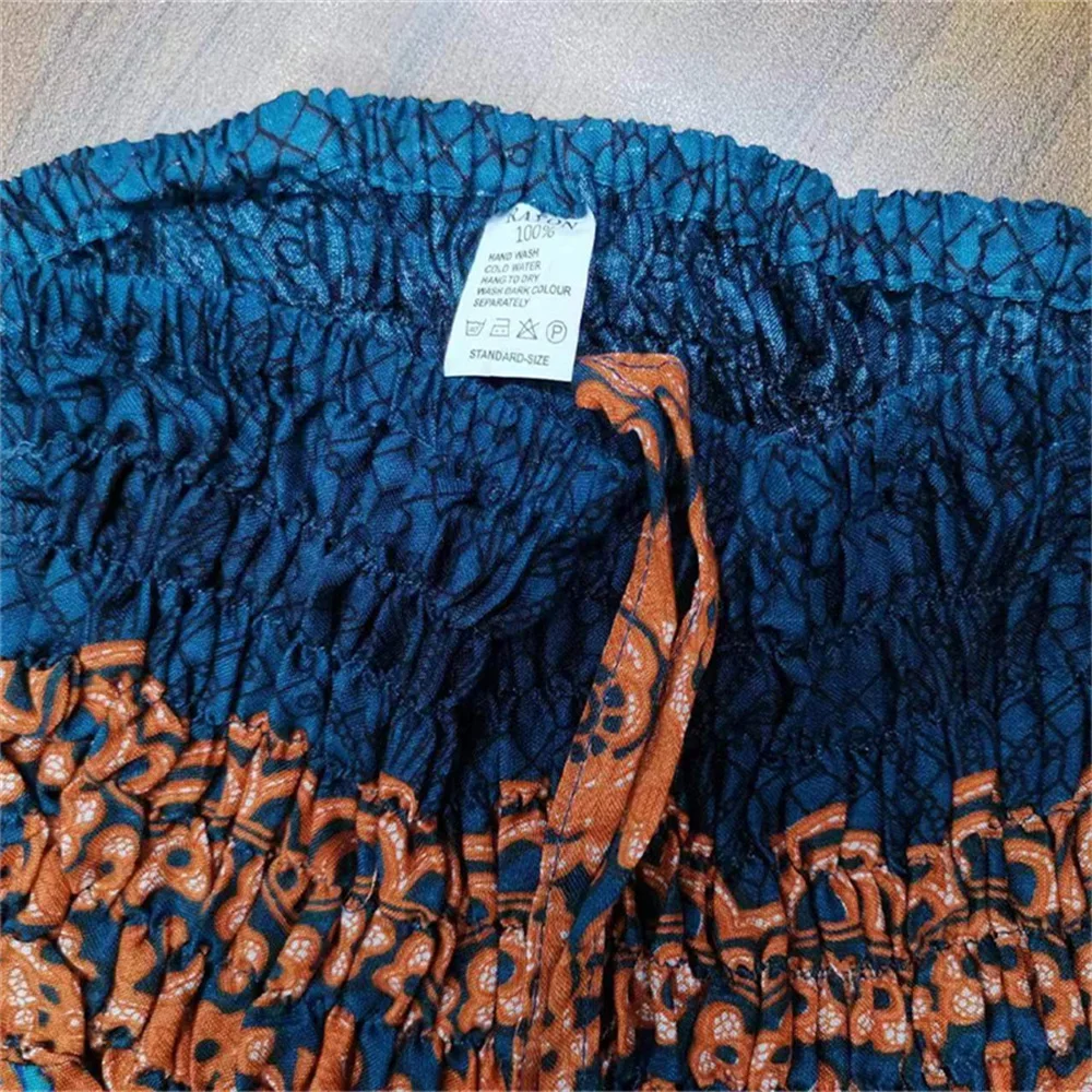 Pantalones bohemios de rayón para Mujer, Pantalones Hippie de cintura alta, Harem holgado, ropa de Yoga bohemia para Mujer, Calca femenina estampada