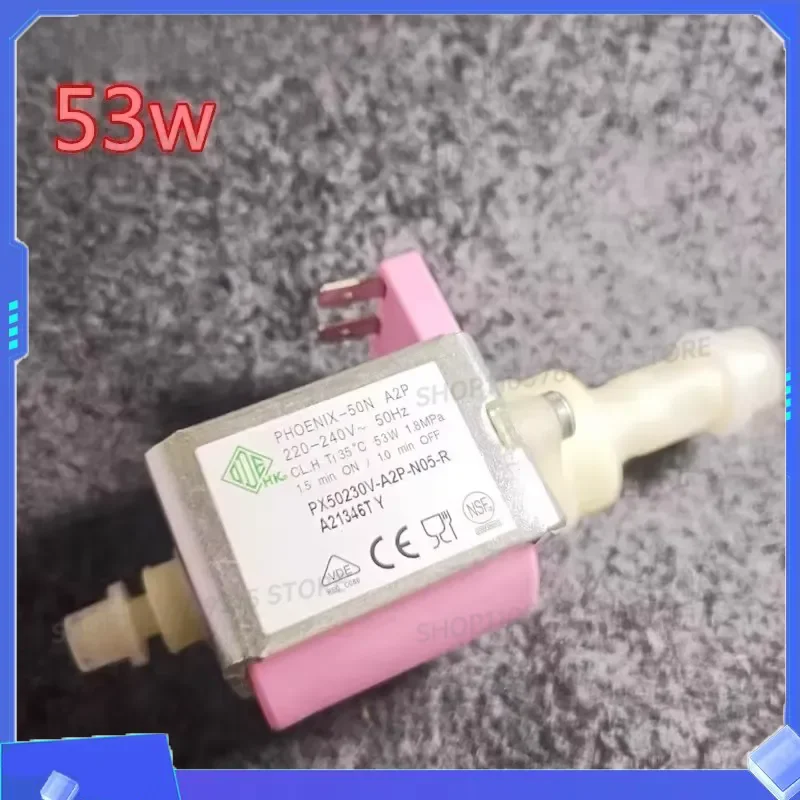 for PHOENIX-50N Coffee Machine Water Pump 220V-240V 53W Espresso Solenoid Vibratory Electromagnetic Self-priming Pump