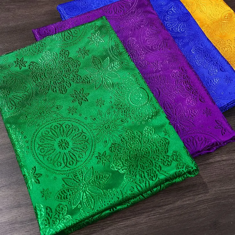 

Wheel Flower Brocade Jacquard Fabric By The Meter for Clothes Cheongsam Pillowcase Diy Sewing Cloth Soft Smooth Thick Glossy Red