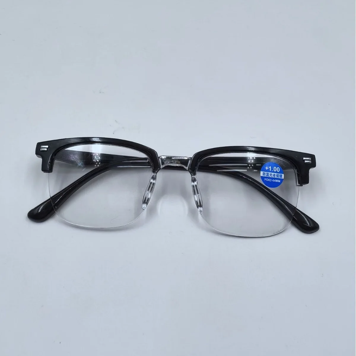 Nuevas gafas de lectura con montura para cejas, anti-luz azul, para personas mayores, especiales para comercio electrónico, de alta definición, protección ocular, media montura, venta al por mayor