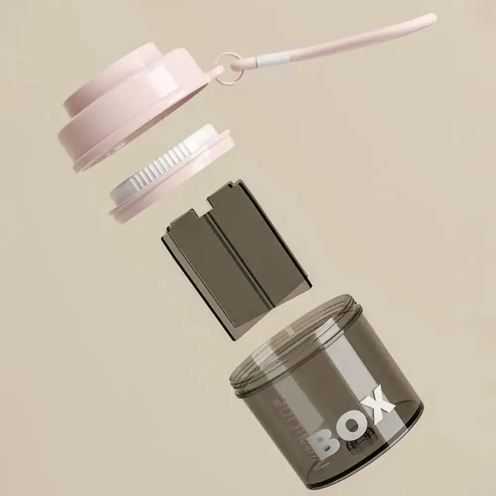 New Portable Sealed Pill Case Rotatable Visual Window Pill Storage Box with Lid Small Travel Pill Dispenser