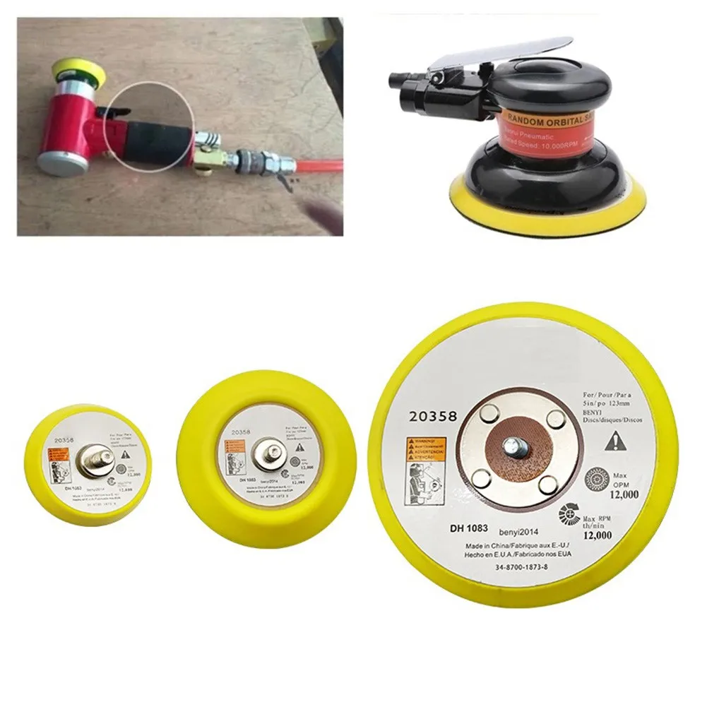 1pc M6/M8 Polishing Sanding Disc Backing Pad 2/3/5Inc Hook AndLoop For Wood Metal Grinding Polishing Pneumatic Sander Spare Part