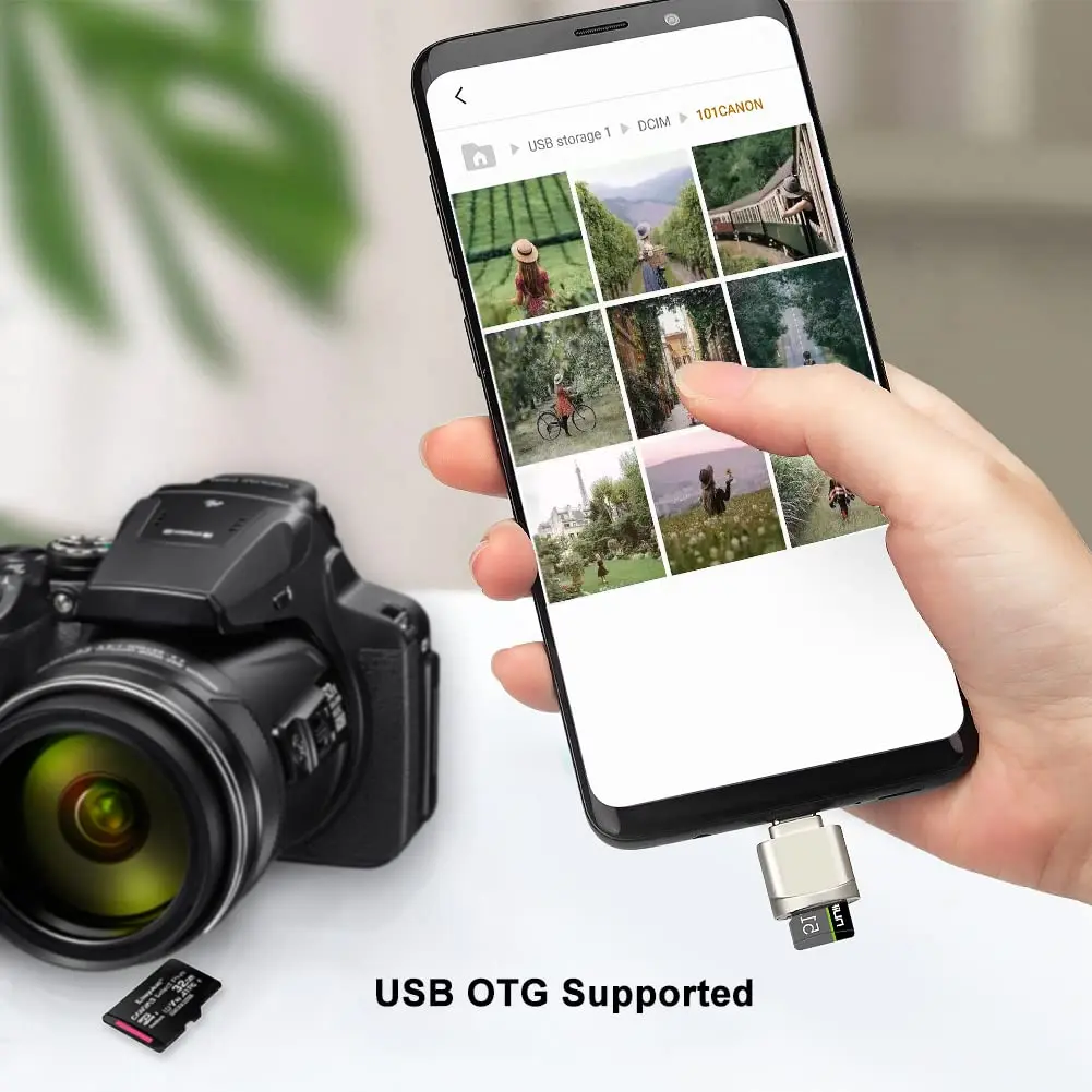 Micro SD Card Reader, USB C to SD Card Reader, TF Memory Card Reader OTG Adapter USB 3.0 Card Reader For Samsung Huawei Macbook