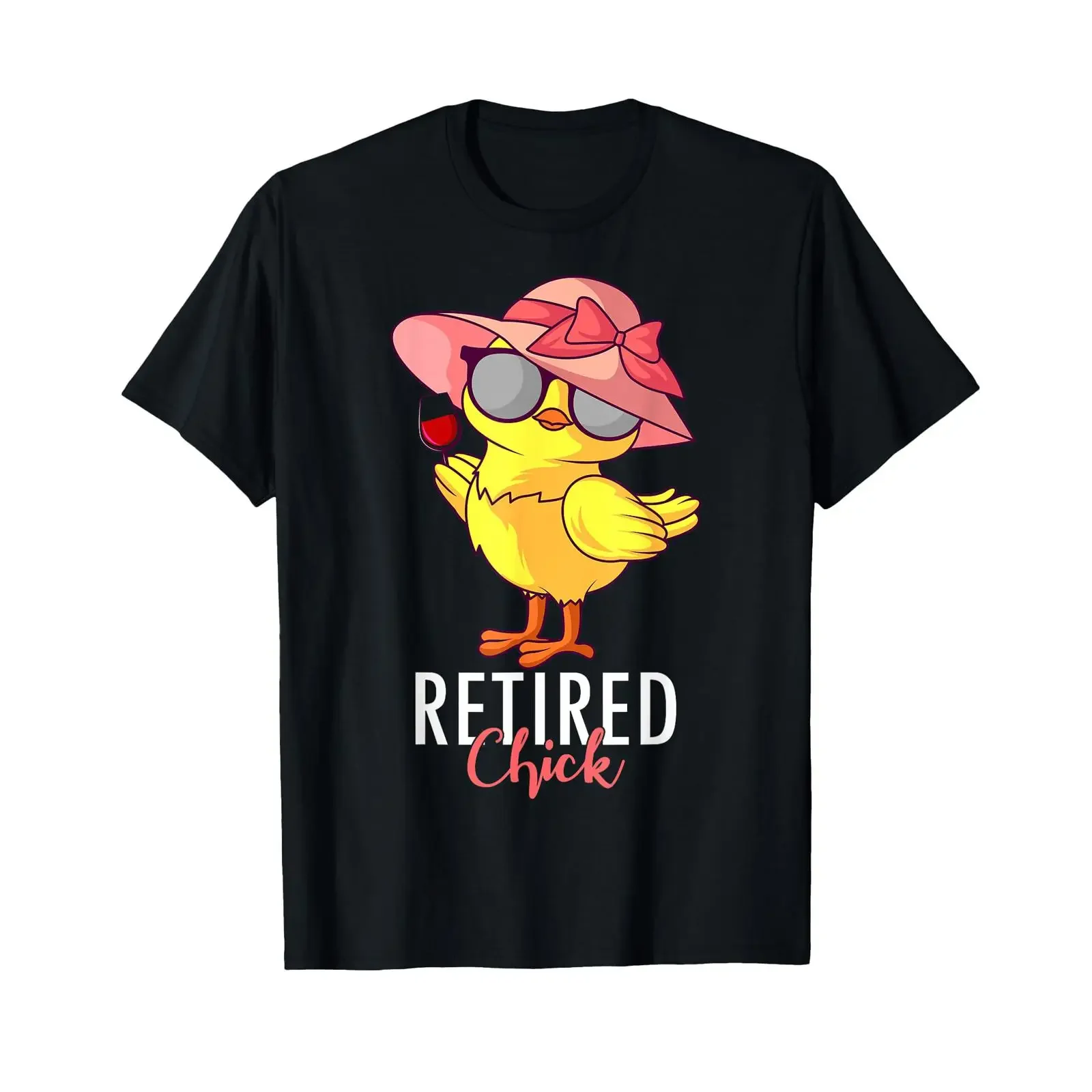 Retired Chick Retirement Pension Vacation Pensioner Resigned T Shirt vintage Washed Casual homme Stretched