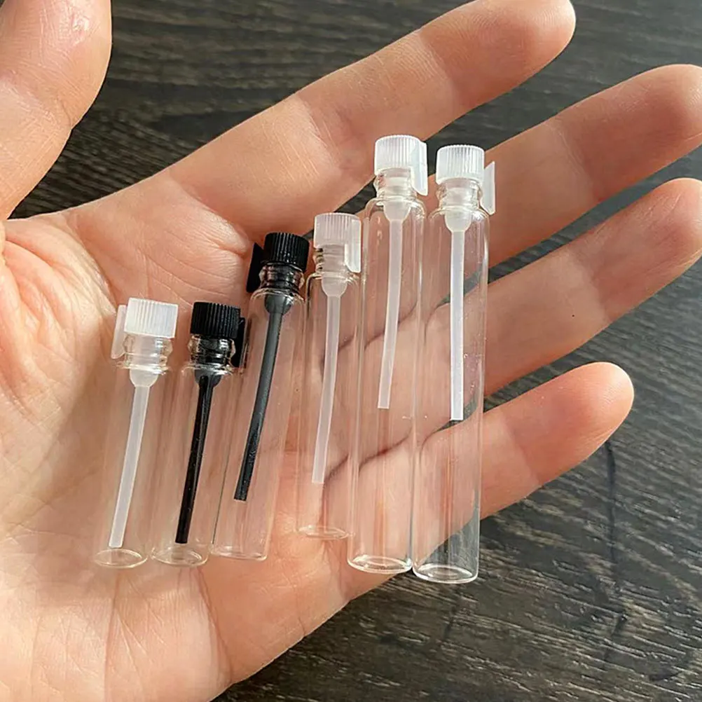 

100Pcs Premium Glass Sample Vials Durable Perfume Bottles Travel Accessory Portable Essential Oil Containers Sample Vials