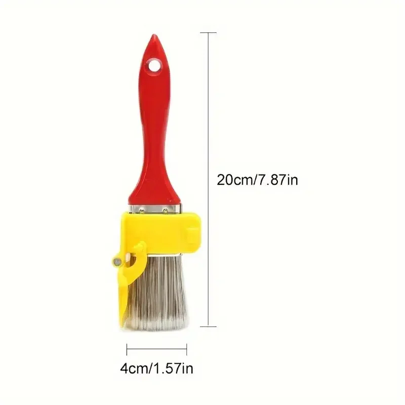 Precision Paint Edging Brush Set 1/2Pcs - Synthetic Wool Roller, Angled Trim Guide - DIY Interior Wall & Ceiling Painting