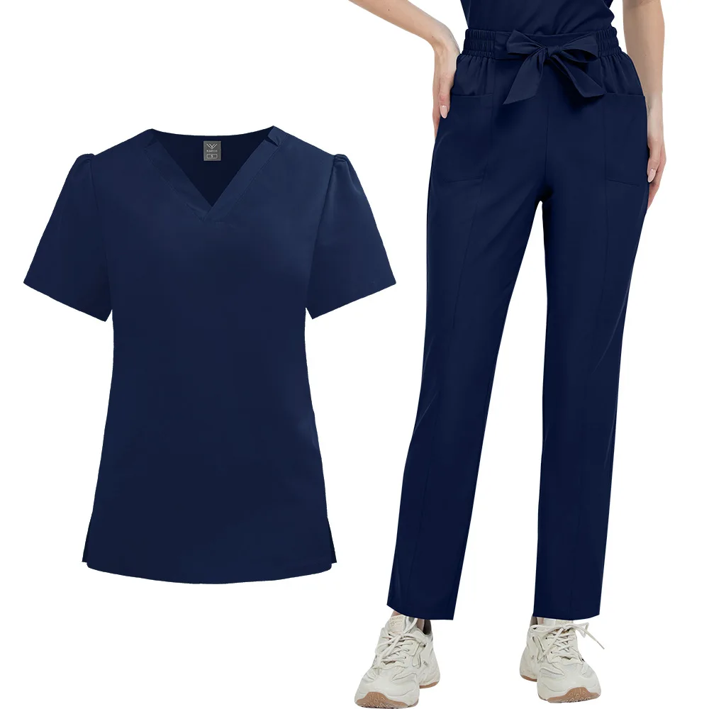 Fashion Women Scrubs Sets Hospital Medical Uniforms Beauty Salon Spa Work Suits Nurses Accessories Dental Clinic Lab Workwear