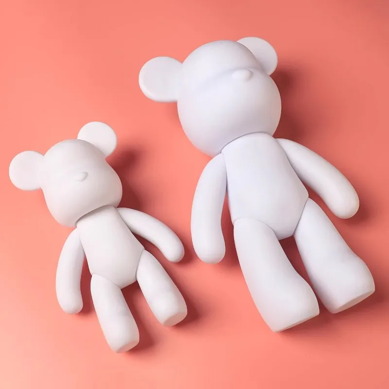 Vinyl Weißer Bär Figur Malerei DIY Farbe Flüssigkeit Pigment Puppe Statue Bär Figur Skulptur Haus Dekoration Raum Zubehör