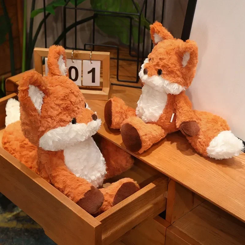Niedliches Flauschiges Fuchs-Plüschtier Weiche Cartoon-Orange-Füchse Gefüllte Puppe Baby-Beruhigungsspielzeug für Kinder – Detail 12