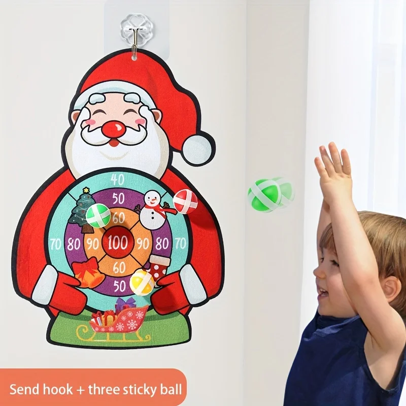Christmas Games Toys Gifts for Kids Santa Claus Dart Board Game Indoor Outdoor Party Decor Xmas Birthday Gifts for Boys Girls