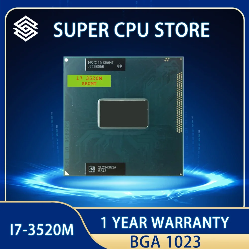 

Original Intel Core I7-3520M SR0MT CPU I7 3520M processor 2.9GHz L3=4M Dual core free shipping BGA 1023