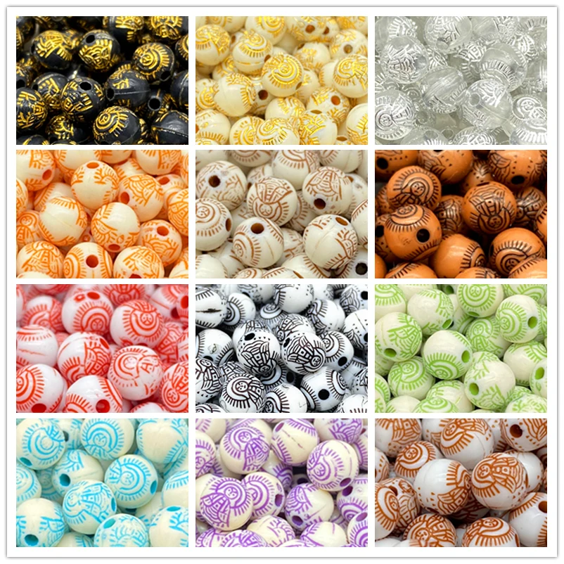 50pcs/lot 8mm Round Acrylic Beads for Jewelry Making Necklaces Earrings Bracelets Handmade Diy Accessory