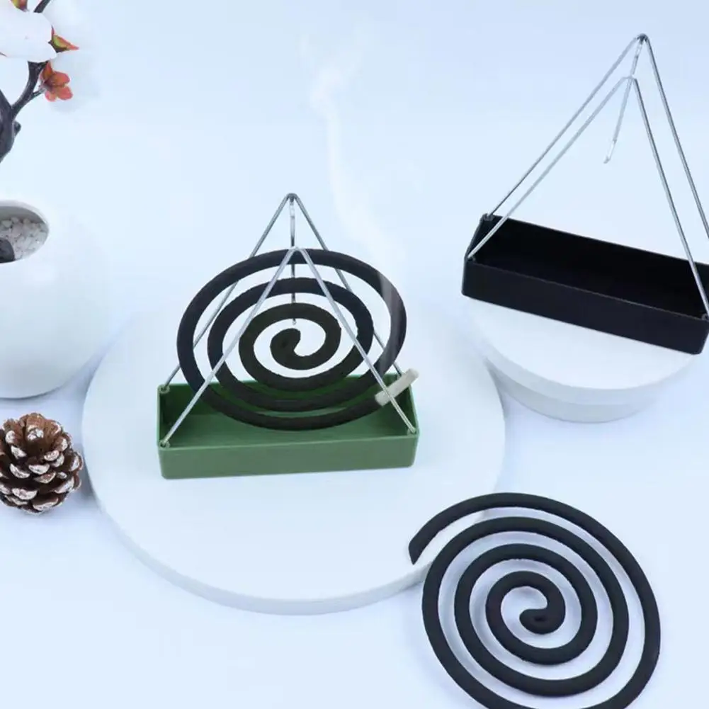 Triangular Iron Mosquito Coil Holder Modern Incense Burner Frame Portable Repellent Rack With Ash Catch Tray For Patio Home view 5