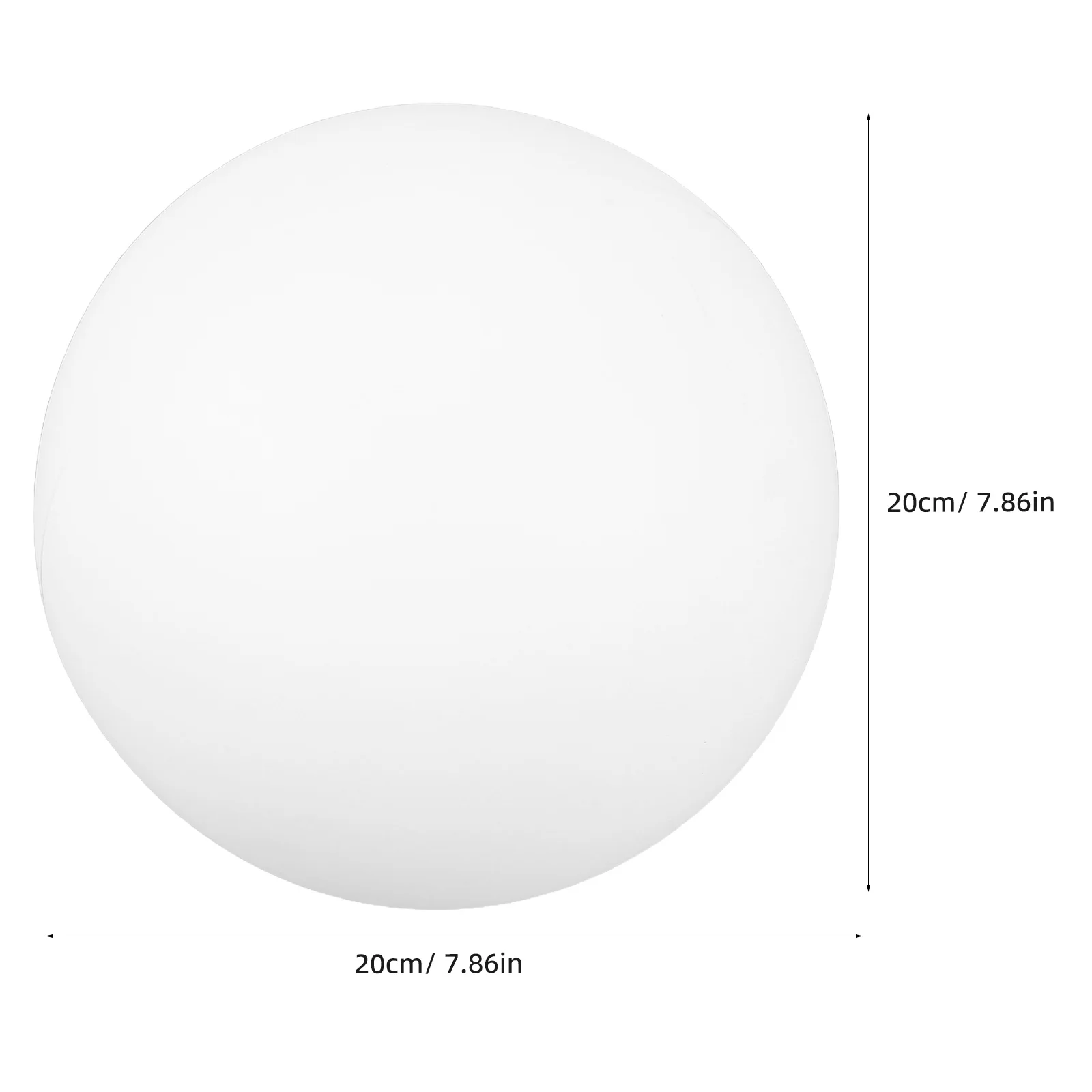 عاكس الضوء البلاستيكي مقاس 25 سم: غطاء إضاءة أبيض على شكل كرة أرضية للإضاءة الناعمة الخارجية، غطاء كروي متين من البولي ايثيلين للتجاري #2