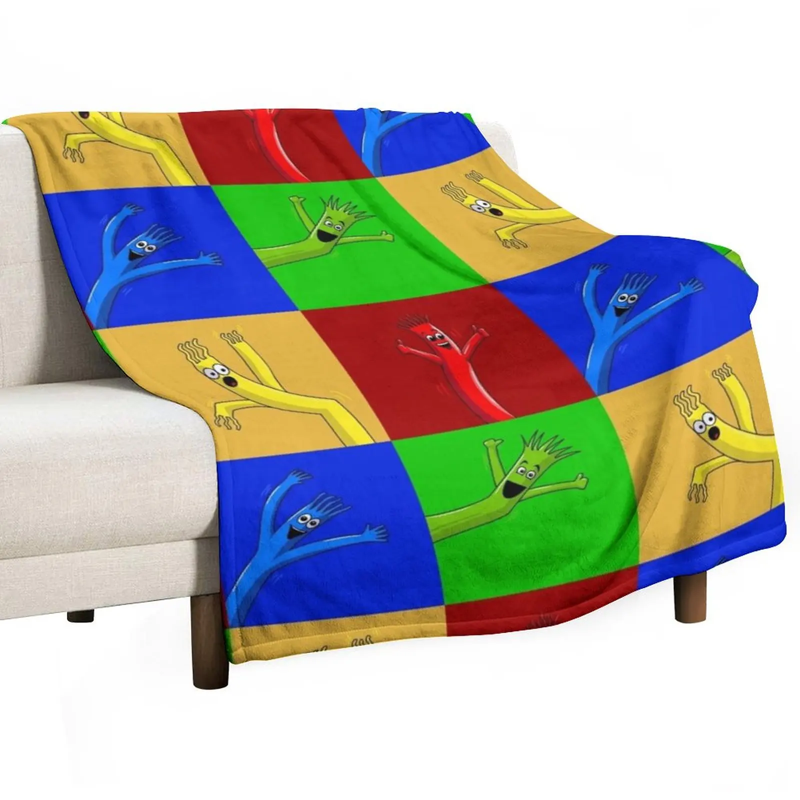 

Wacky Waving Inflatable Arm Flailing Tube Man Pop Art Portrait Throw Blanket Baby Blankets For Sofas manga sofa bed Blankets