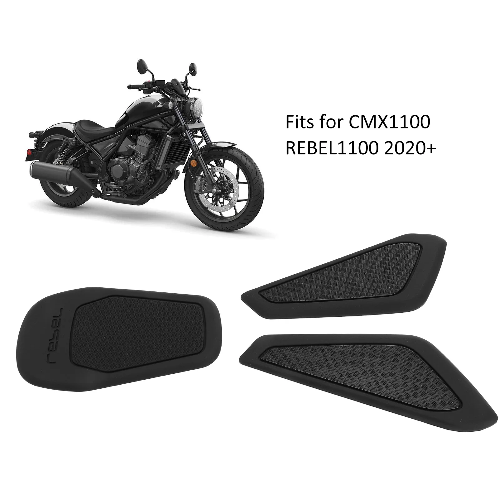 

Gas Protectors Motorcycle Fuel Sticker Rubber Knee Cover Pads for CMX1100 REBEL1100 Fuel Side Sticker