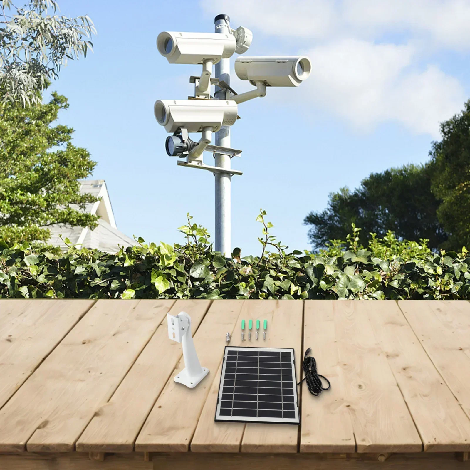 

Outdoor Solar Advertising White Optional 5V Solar Panel Solar Charging Panel For Cameras Appliance DC5521 Interface